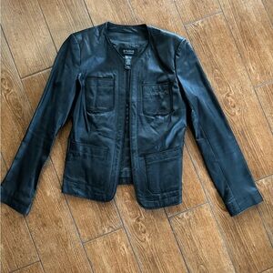Women’s Studio by Liz Clairborne Fitted Leather jacket